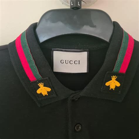 gucci mens bee polo